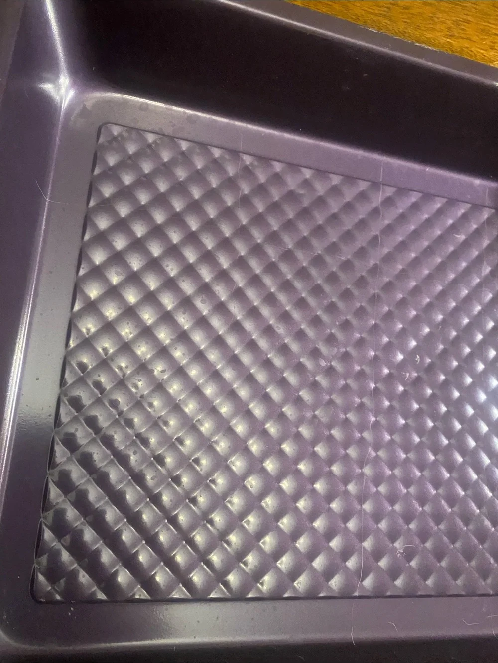 Tupperware Purple Silicone Baking Sheet Tray Rectangle Textured Non Stick 14”